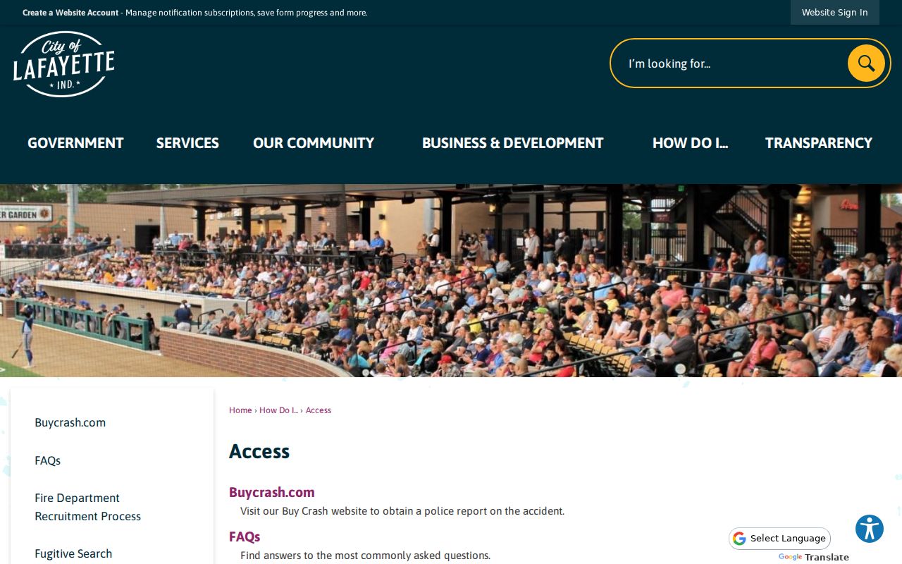Lafayette access page describing the Tippecanoe County most wanted media program