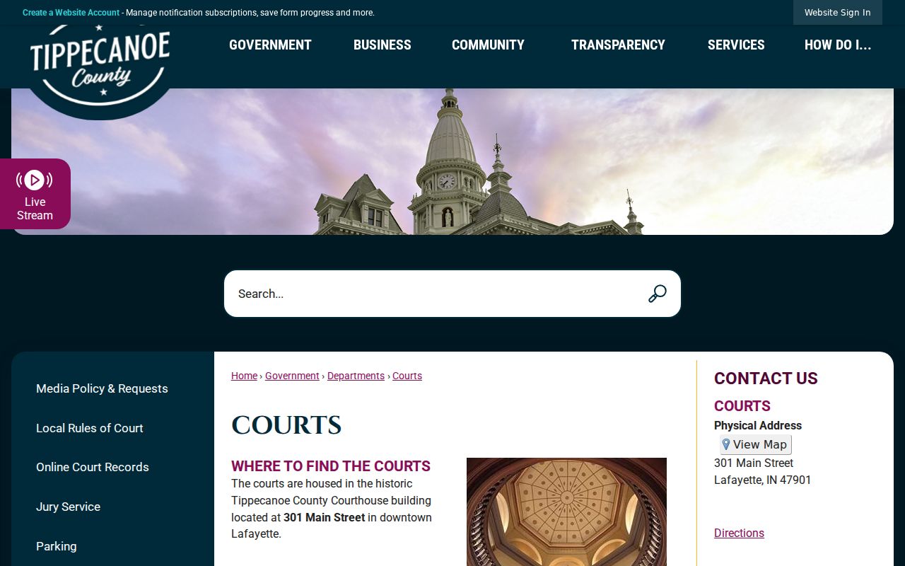 Tippecanoe County warrant records court system